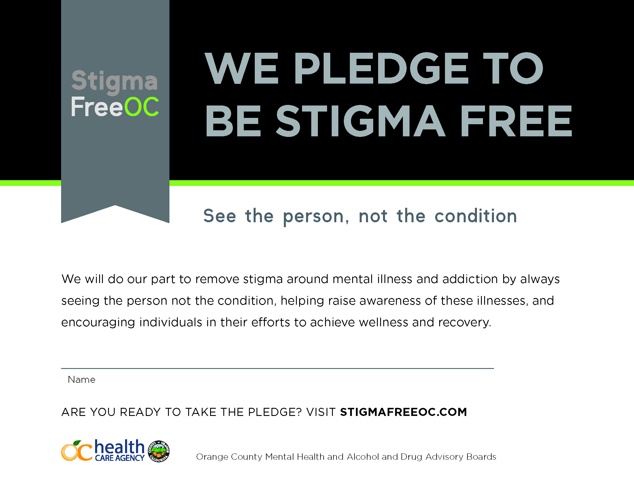 Customizable Stigma Free Certificate Organization